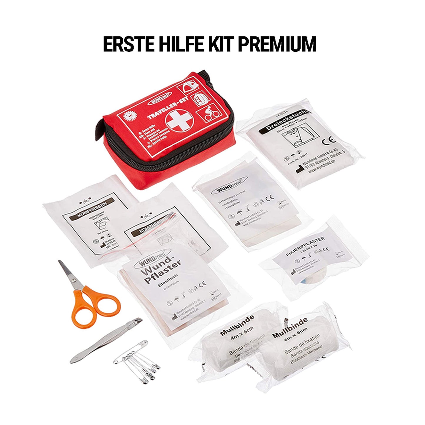 Emergency Rucksak Premium - Komplett Survival Kit mat Solar Radio