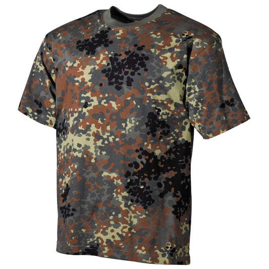 US T-Shirt, hallef Ärmelen, Camouflage, 170 g/m²