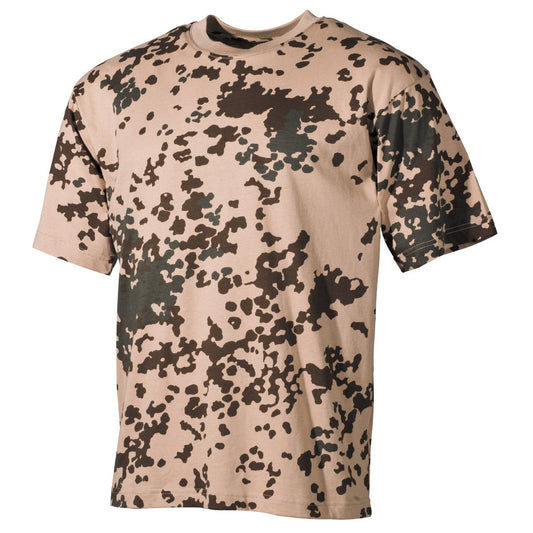 US T-Shirt, hallef Ärmelen, BW tropescher Camouflage, 170 g/m²