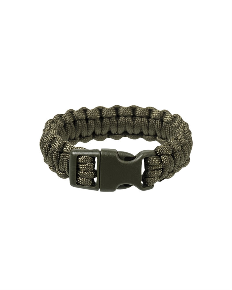 Paracord Bracelet mat Clip Spann 22mm Oliven