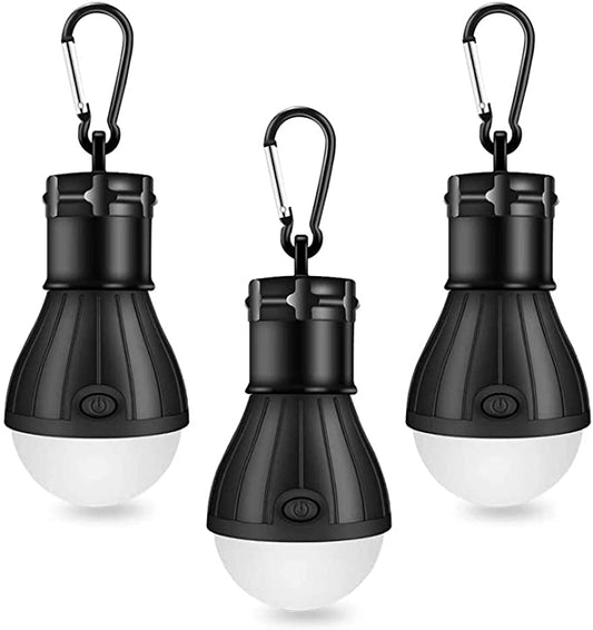 Winzwon Camping Lampe, LED Camping Lantern, Portable Zelt Lamp Lantern Glühbir Set-Noutlicht COB 150 Lumen Waasserdicht Camping Light fir Camping Adventure Fëscherei Garage Stroumausfall (Pak vun 3)