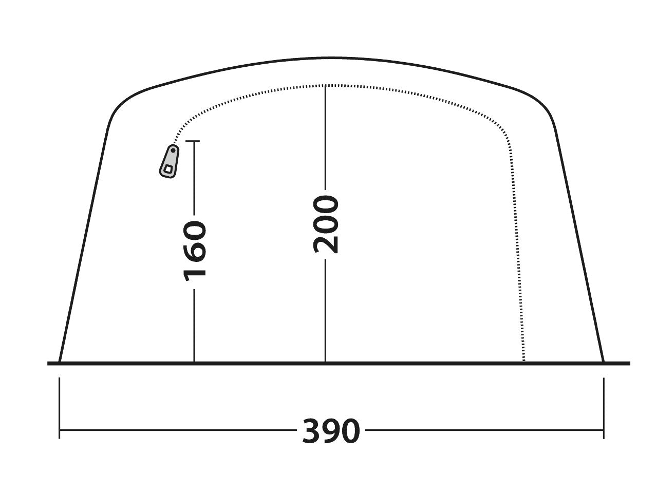 Tunnel Zelt Parkdale fir 6 Persounen