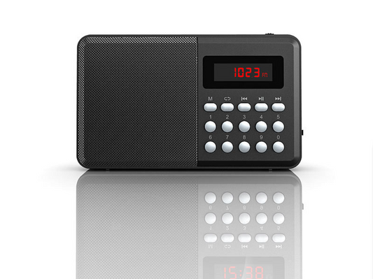 Radio / Noutradio - Antenne Radio - Bluetooth Funktioun - Lautsprecherbox - Musekskëscht - Noutradio - Noutfallempfang - MP3 Player - USB, microSD - Batterie - Antenne - Mini Radio - Camping Radio / Campingbox