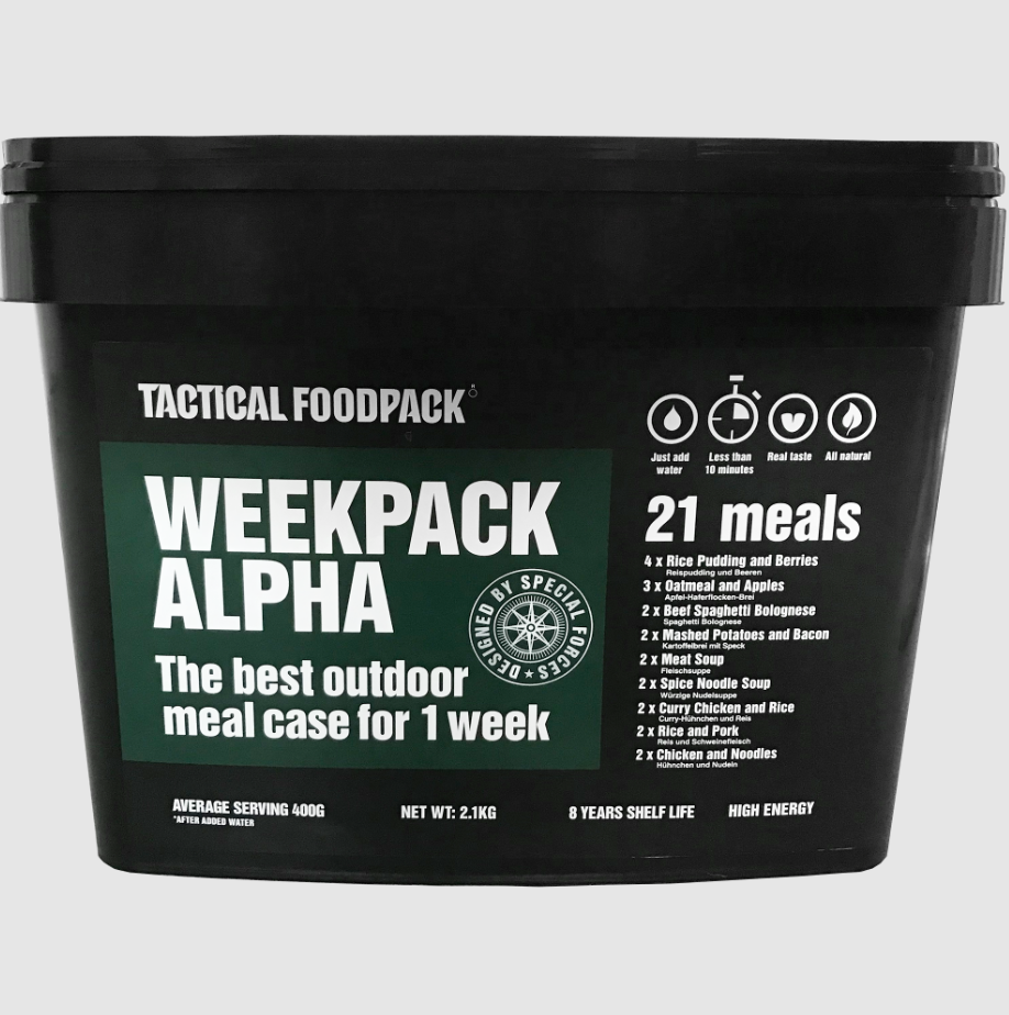 Tactical Foodpack Premium Week Pack - Alpha - 2080 Gramm - 21 Iessen