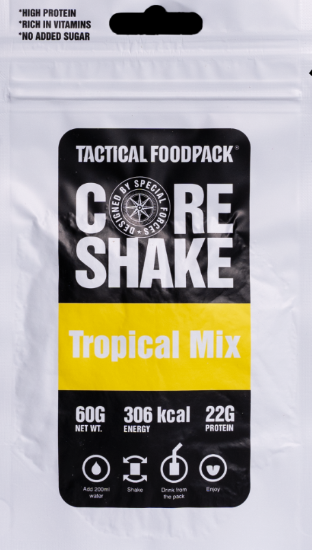 Core Shake Tropical Mix - Softdrink - Noutratioun - Nahrungsratioun - Noutgedrénks - Noutversuergung - Noutpack/Nahrungspack - Nahrungsratioun - Iwwerliewe Ratioun - Iwwerliewe Liewensmëttel - Nährstoffer / Ernährung Energie drénken -