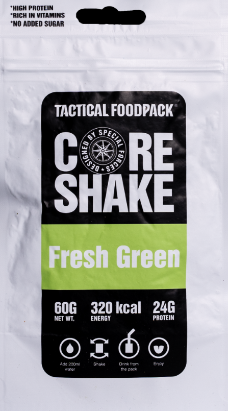 Core Shake Frësch Gréng - Softdrink - Noutratioun - Nahrungsratioun - Noutgedrénks - Noutversuergung - Noutpack/Nahrungspack - Nahrungsratioun - Iwwerliewe Ratioun - Iwwerliewe Liewensmëttel - Nährstoffer / Ernärung Energie drénken -