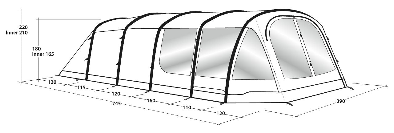 Tunnelzelt Knightdale fir 8 Persounen